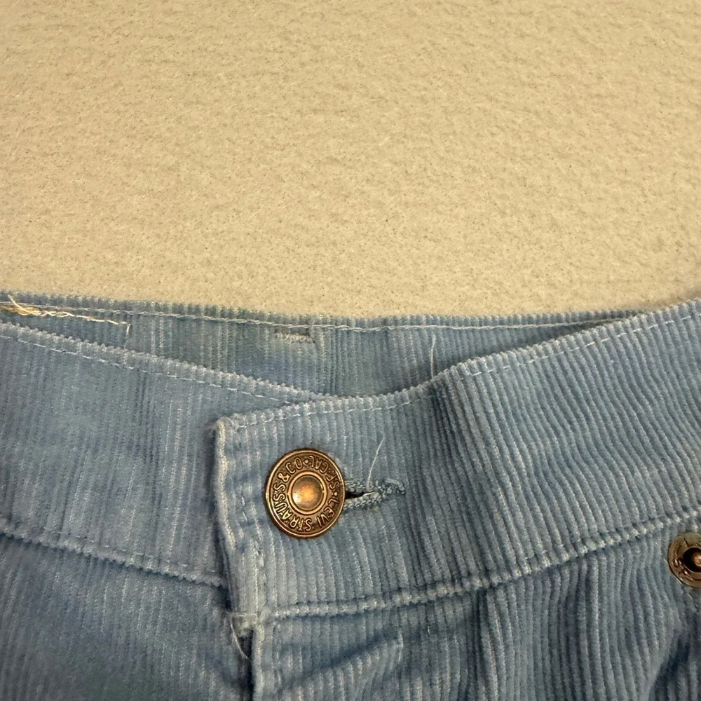Vintage Levis Corduroy Pants Teen 28x34 USA Made 70s High Waist Flare Bootcut